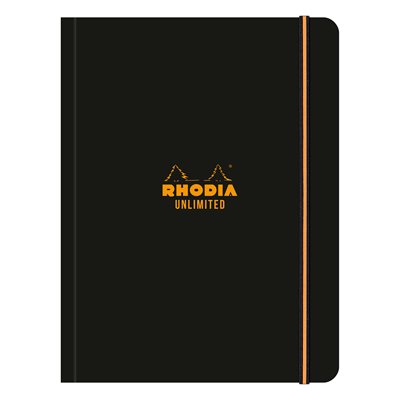 Rhodia Unlimited BLACK A5+ 16x21cm 120p L+C détachables micr Rhodia Unlimited BLACK A5+ 16x21cm 120p L+C détachables micr