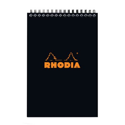 Bloc spiralé entête Noir Rhodia Bloc spiralé entête Noir Rhodia