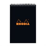 Bloc spiralé entête Noir Rhodia