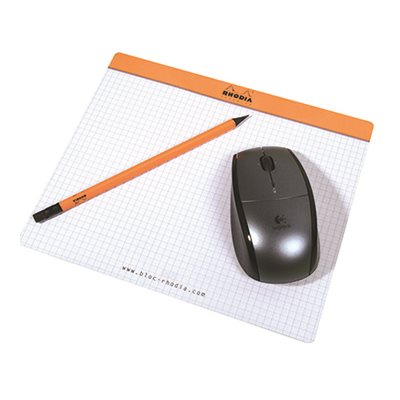 Tapis de souris bloc-notes Orange Rhodia Tapis de souris bloc-notes Orange Rhodia