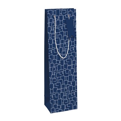 Men in blue, sac bouteil. 12,7x9x35,5 cm Men in blue, sac bouteil. 12,7x9x35,5 cm