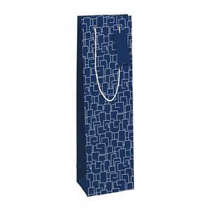 Men in blue, sac bouteil. 12,7x9x35,5 cm