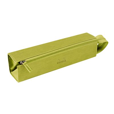 Rhodiarama trousse plumier ANIS simili cuir italien 23x5x5cm Rhodiarama trousse plumier ANIS simili cuir italien 23x5x5cm