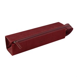 Rhodiarama trousse plumier LIE DE VIN simili cuir italien 23