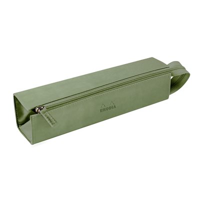 Rhodiarama trousse plumier CÉLADON simili cuir italien 23x5x Rhodiarama trousse plumier CÉLADON simili cuir italien 23x5x