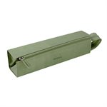 Rhodiarama zippered hard case pencil box CELADON italian lea