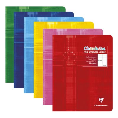 Cahier piqué à réglures particulières Cahier piqué à réglures particulières
