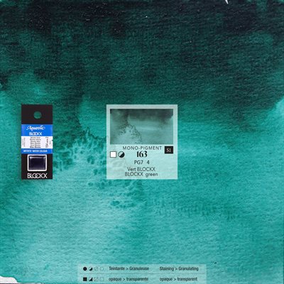 Aquarelle Vert Blockx - 1 / 2 godet Aquarelle Vert Blockx - 1 / 2 godet