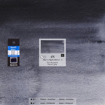 Aquarelle Gris De Payne - 1 / 2 godet Aquarelle Gris De Payne - 1 / 2 godet