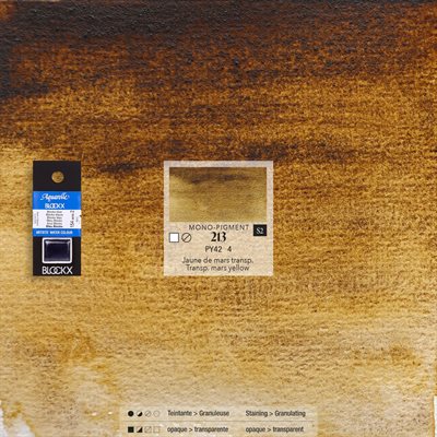 Aquarelle Jaune de Mars Transparent - 1 / 2 godet Aquarelle Jaune de Mars Transparent - 1 / 2 godet