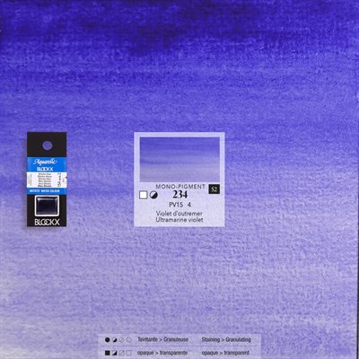 Aquarelle Violet d'Outremer - 1 / 2 godet Aquarelle Violet d'Outremer - 1 / 2 godet