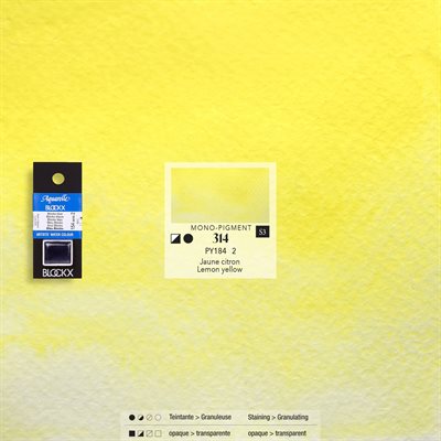 Aquarelle Jaune Citron - 1 / 2 godet Aquarelle Jaune Citron - 1 / 2 godet