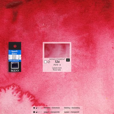 Aquarelle Laque Rose - 1 / 2 godet Aquarelle Laque Rose - 1 / 2 godet