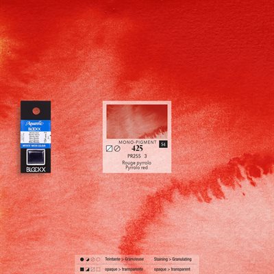 Aquarelle Rouge Pyrrolo - 1 / 2 godet Aquarelle Rouge Pyrrolo - 1 / 2 godet