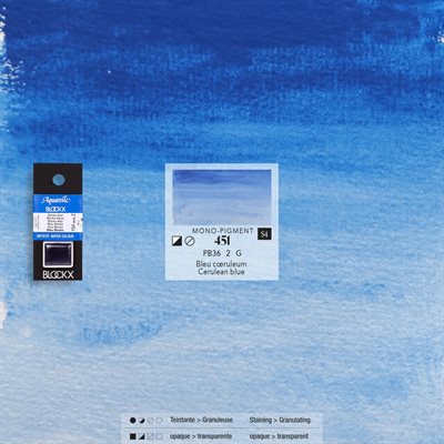 Aquarelle Coeruleum Bleu - 1 / 2 godet Aquarelle Coeruleum Bleu - 1 / 2 godet