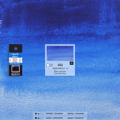 Aquarelle Bleu Cyanine - 1 / 2 godet Aquarelle Bleu Cyanine - 1 / 2 godet