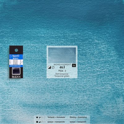 Aquarelle Vert Turquoise - 1 / 2 godet Aquarelle Vert Turquoise - 1 / 2 godet