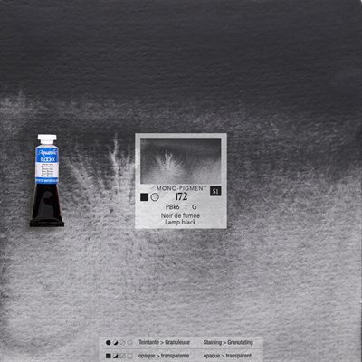 Aquarelle Noir de Fumée - 15ml tube Aquarelle Noir de Fumée - 15ml tube