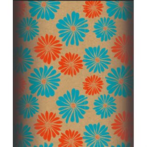 #Kraft brun 60g, rl Fleurs 2x0,70m