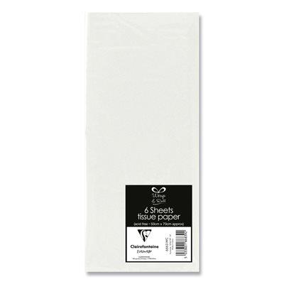 Soie, sachet 6 fles 50x70 cm blanc Soie, sachet 6 fles 50x70 cm blanc