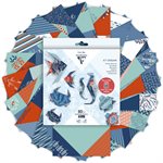 KIT ORIGAMI 60F 10x10cm - 15x15cm - 20x20cm -FAUNE MARINE