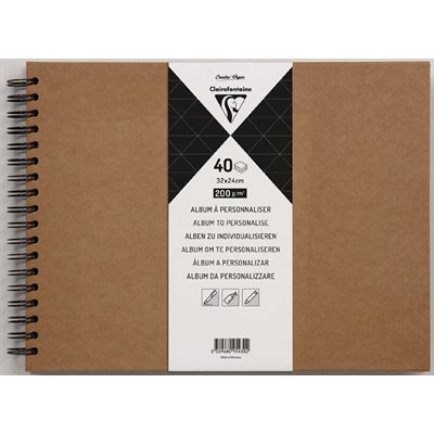 ALBUM COUVERTURE RIGIDE KRAFT 200g. 40fls 32x24cm. ALBUM COUVERTURE RIGIDE KRAFT 200g. 40fls 32x24cm.