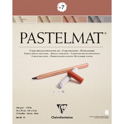 Bloc collé Pastelmat n°7 24x30cm 12F 360g Bloc collé Pastelmat n°7 24x30cm 12F 360g