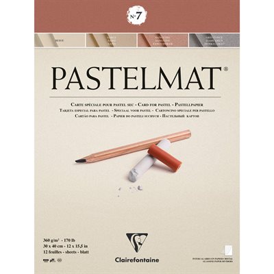 Bloc collé Pastelmat n°7 30x40cm 12F 360g Bloc collé Pastelmat n°7 30x40cm 12F 360g