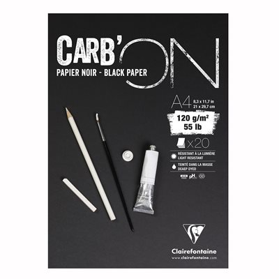 BLOC ENCOLLÉ CARBON 160g 30fs NOIR BLOC ENCOLLÉ CARBON 160g 30fs NOIR