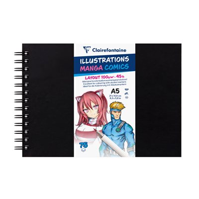 Carnet Spiralé Layout Illustration Manga Comics A5 75F 100g Carnet Spiralé Layout Illustration Manga Comics A5 75F 100g