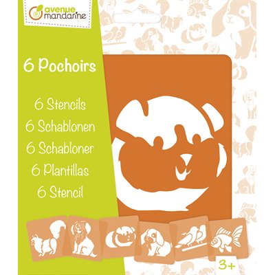 6 Pochoirs assortis Animaux domestiques 6 Pochoirs assortis Animaux domestiques