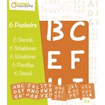 6 Assorted Stencils Alphabet