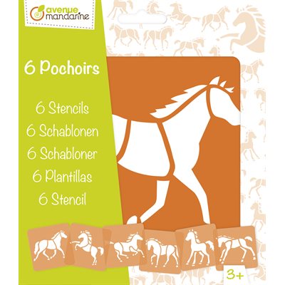 6 Pochoirs assortis Chevaux 6 Pochoirs assortis Chevaux