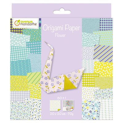 Papier Origami 60 fls assorties Fleurs Papier Origami 60 fls assorties Fleurs