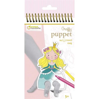 Carnet marionnettes à doigts Graffy Puppet Princes et Princesses Carnet marionnettes à doigts Graffy Puppet Princes et Princesses