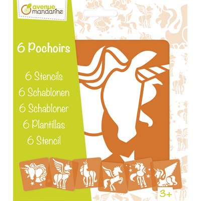 6 POCHOIRS LICORNE 6 POCHOIRS LICORNE