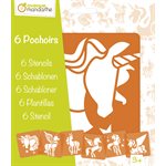 6 STENCILS '' UNICORN 6"X6"
