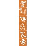Set of 6 stencils, Mermaids and marine animals