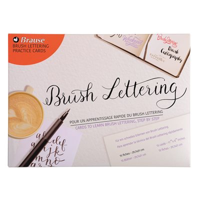 POCHETTE 15 FICHES BRUSH LETTERING A4 180g. POCHETTE 15 FICHES BRUSH LETTERING A4 180g.