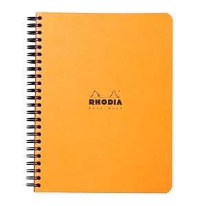 RHODIA WIREBOUND NOTEBOOK LINED 6.5x8.25 ORANGE