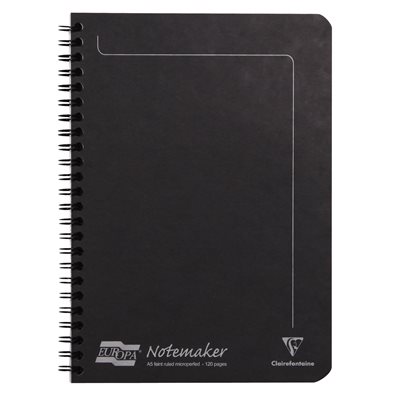 NOTEMAKER LINED 120p 5¾x8¾ BLACK