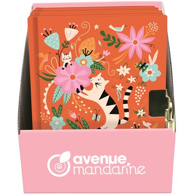 JOURNAL INTIME, CHATS & FLEURS 11x2x14cm JOURNAL INTIME, CHATS & FLEURS 11x2x14cm