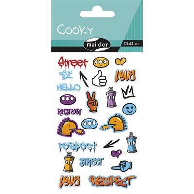 maCooky, Sach 1 pl 7,5x12cm, Graffitis maCooky, Sach 1 pl 7,5x12cm, Graffitis