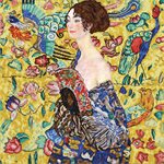 maDame à l'éventail (Klimt) 75x75