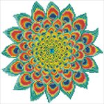 Peacock Mandala 40x40