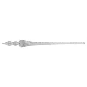 Plume de verre ronde 18cm transparente