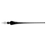 Round glass pen 18cm - black