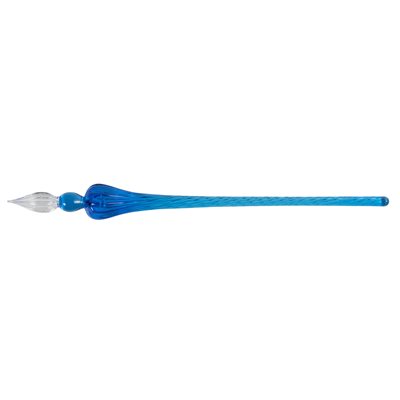 PLUME DE VERRE RONDE, 18cm. BLEU OUTREMER PLUME DE VERRE RONDE, 18cm. BLEU OUTREMER