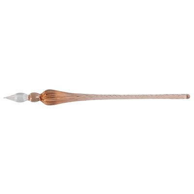 #PLUME DE VERRE RONDE, 18cm CORAIL #PLUME DE VERRE RONDE, 18cm CORAIL