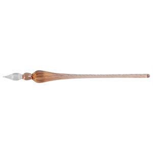 #PLUME DE VERRE RONDE, 18cm CORAIL